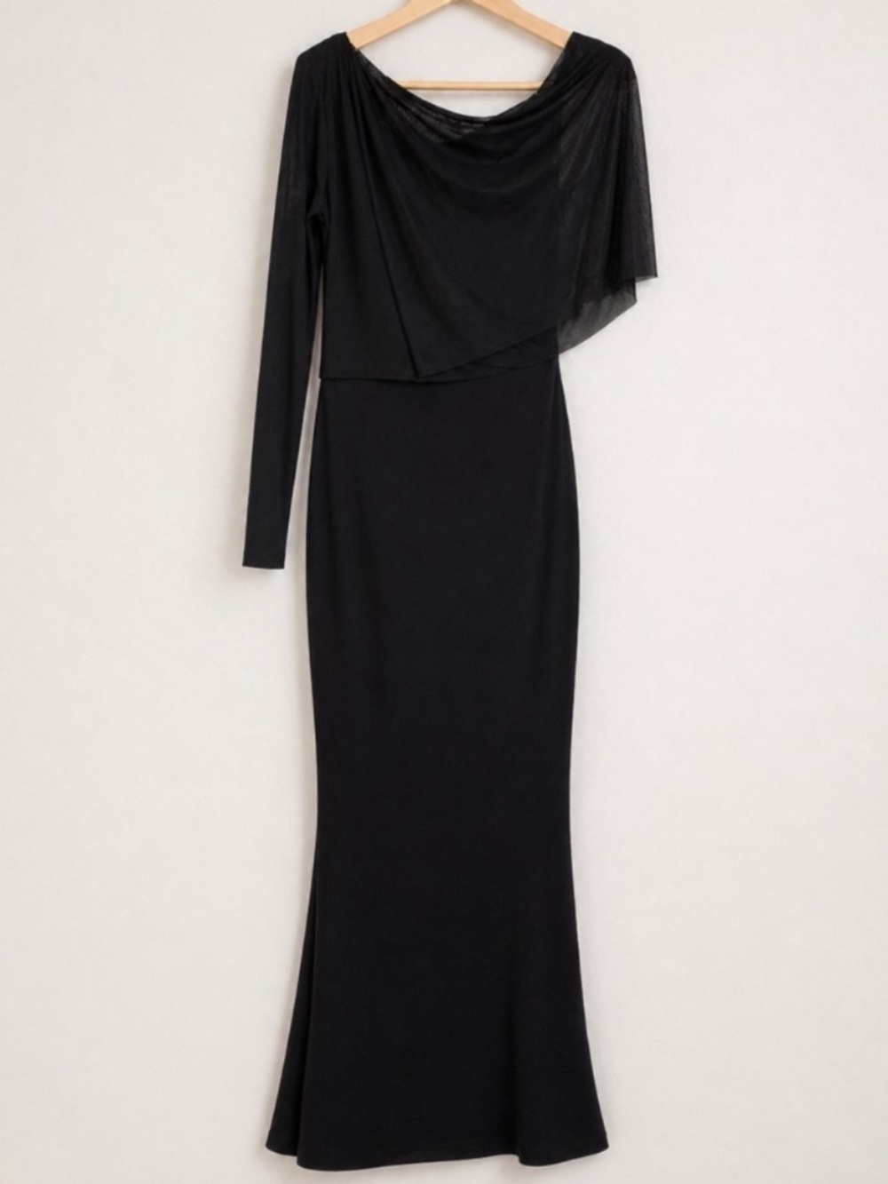 Marcella NYC Valeria DressEuropean Ponte One Shoulder Gown Maxi Size Medium - Picture 10 of 14